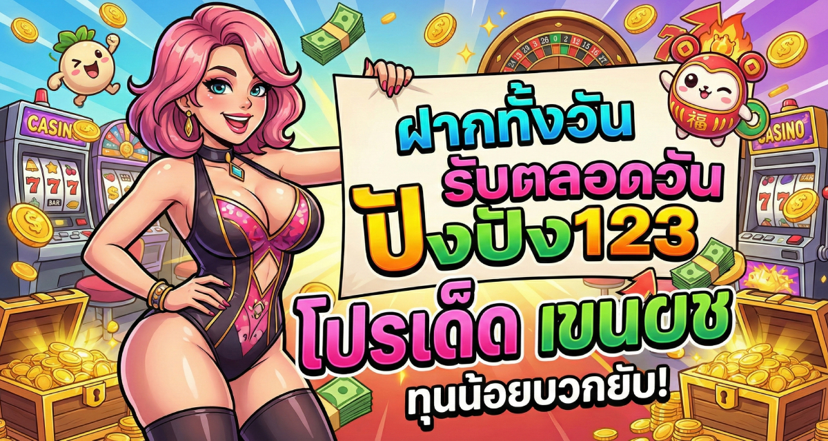 ฝากทั้งวันรับตลอดวัน ปังปัง123 โปรเด็ด ทุนน้อยบวกยับ (1)